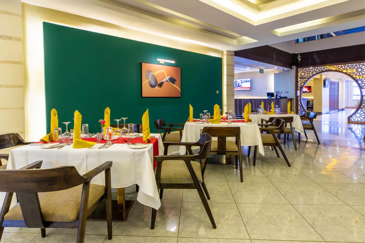 Meeting room classroom-style layout